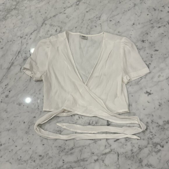 Aritzia Sunday Best Wrap Crop Top - Size XS - Picture 1 of 4